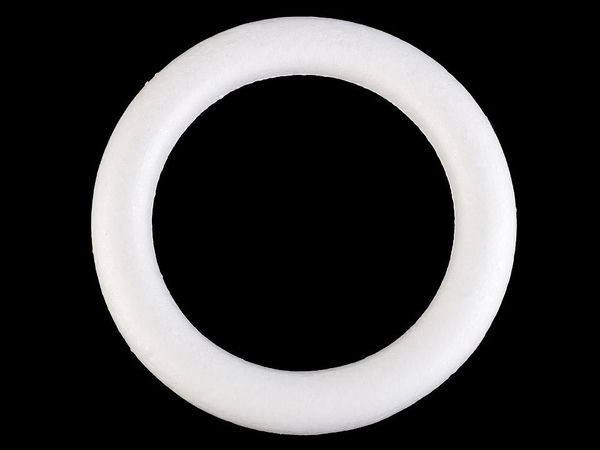 Premium White Styrofoam Wreath Ring (24 cm) - DIY Craft Polystyrene Foam Base for Floral Arrangements, Holiday Wreaths & Patchwork