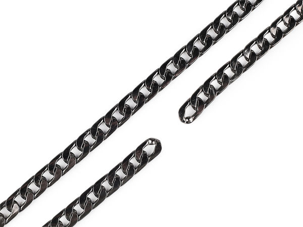 Premium Metal Flat Curb Chain (11mm) - Heavy-Duty Strap and Accent Chain for Handbags, Purses, and Fashion Accessories