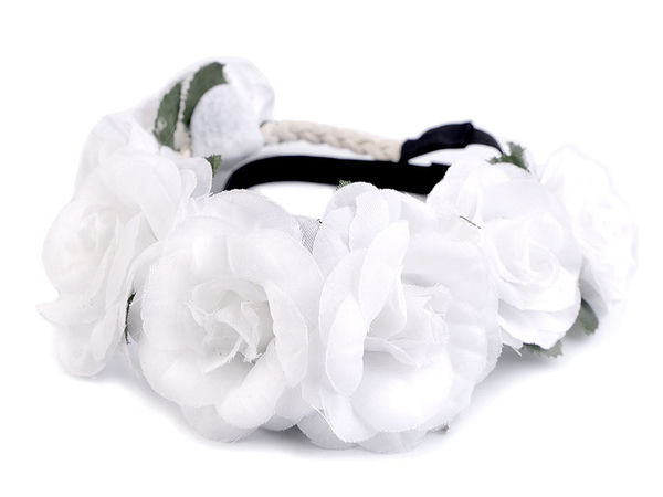 Bohemian Floral Elastic Headband - Premium Flower Hair Wreath for Festivals, Weddings, and Special Occasions