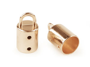 Premium Metal Cord End Caps (Ø14 mm) - Rust-Resistant Round Lanyard Tips for Bags, Handbags, and DIY Crafts
