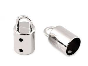 Premium Metal Cord End Caps (Ø14 mm) - Rust-Resistant Round Lanyard Tips for Bags, Handbags, and DIY Crafts
