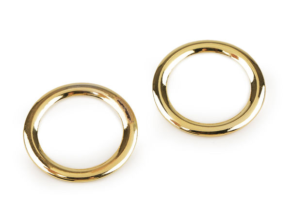 Premium 28mm Flat Metal Ring Buckle - Non-Opening Connector for Garments, Swimwear, and Handbags