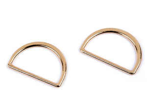 Premium Flat Metal D-Rings for 25mm Straps - Elegant Haberdashery Hardware for Garments, Belts, and Accessories