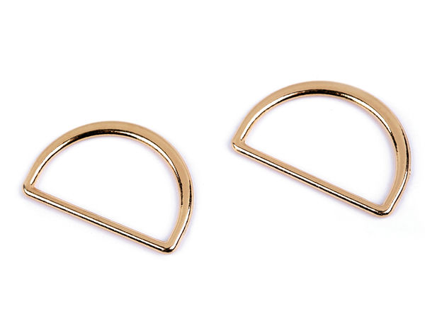 Premium Flat Metal D-Rings for 25mm Straps - Elegant Haberdashery Hardware for Garments, Belts, and Accessories