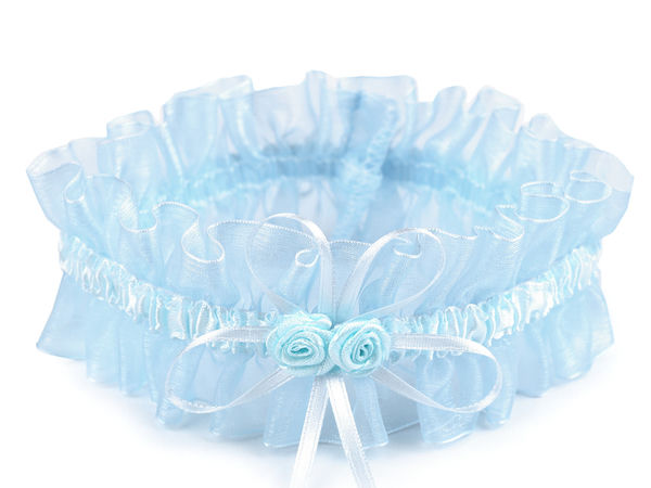 Elegant Floral Lace Bridal Garter - Comfortable Elastic Wedding Garter with Pearl & Rose Embellishments