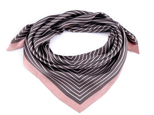 Premium Satin Square Scarf with Fine Stripe Accent - 70x70 cm Elegant Neck and Hair Accessory