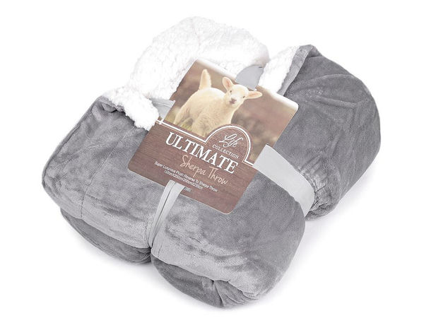 Premium Dual-Sided Sherpa Fleece Throw Blanket - Ultra-Soft Double-Layer Cozy Warm Blanket (150x200 cm)