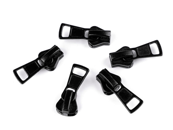 Premium Metal Zipper Slider for No. 8 (8mm) Plastic Zippers - Black