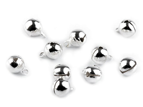 Premium Rust-Proof Metal Jingle Bells (6mm) - Washable Craft Charms for Clothes, Shoes and Accessories