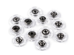 Premium Transparent Sew-On Plastic Press Snap Fasteners - Designer Buttons for Coats, Jackets & Bags (18mm, 20mm, 25mm)