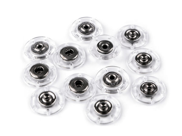 Premium Transparent Sew-On Plastic Press Snap Fasteners - Designer Buttons for Coats, Jackets & Bags (18mm, 20mm, 25mm)