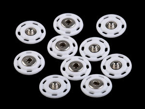 Sew-On Plastic Press Snap Fasteners (Ø25mm) - Large Round Snaps for Coats, Jackets, Bags, and Haberdashery