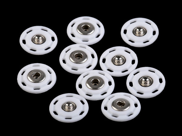 Sew-On Plastic Press Snap Fasteners (Ø25mm) - Large Round Snaps for Coats, Jackets, Bags, and Haberdashery