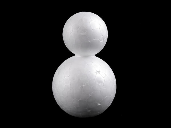 Styrofoam Snowman Craft Blank (4.5 x 7.5 cm) - White Polystyrene Base for Christmas Crafts, Decoupage, and Painting
