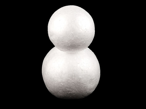 Premium Styrofoam Snowman Craft Shape (9x14 cm) – DIY Winter & Christmas Holiday Decorating Base