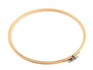 Natural Bamboo Embroidery Hoop (25.5 cm / 10-Inch) – Premium Round Wooden Frame with Metal Tension Screw for Cross Stitch, Sewing, and Crafting