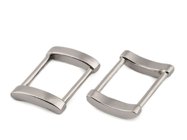 Premium 20mm Rectangular Metal Loop Rings for Handbags, Straps, and Garments - Nickel Finish
