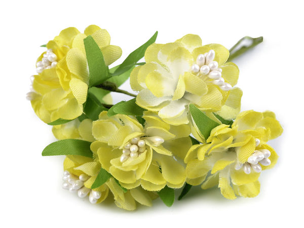 Premium Wired Artificial Flowers for Wreaths, Crafts, and Hair Accessories (6-Piece Bundle)