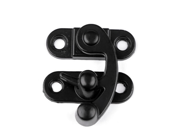 Vintage Metal Latch Lock - Antique Curved Catch Buckle Fastener for Jewelry Boxes, Chests & Wooden Cases