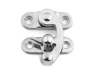 Vintage Metal Latch Lock - Antique Curved Catch Buckle Fastener for Jewelry Boxes, Chests & Wooden Cases