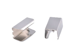 Nickel Metal Cord End Connector for Flat Cords, 8mm Width