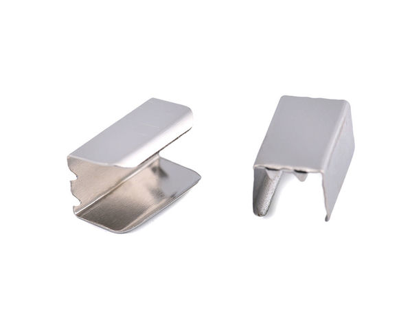 Nickel Metal Cord End Connector for Flat Cords, 8mm Width