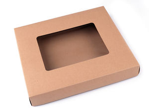 Premium Paper Gift Box with Clear Display Window - Easy-to-Assemble Folding Presentation Box for Gifts, Scarves, and Crafts
