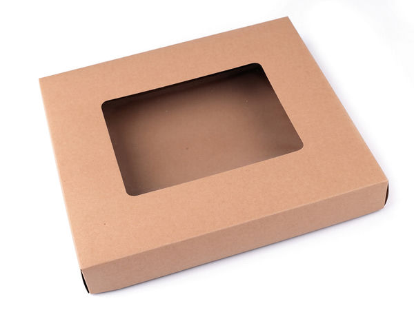 Premium Paper Gift Box with Clear Display Window - Easy-to-Assemble Folding Presentation Box for Gifts, Scarves, and Crafts