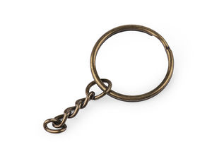Keychain Split Ring with Link Chain (25mm) – Premium Metal Hardware for DIY Crafts, Pendants & Custom Keyrings