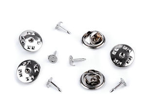 Metal Brooch Base Pin & Short Lapel Pin Blank with Safety Catch - Ø11 mm