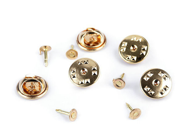 Metal Brooch Base Pin & Short Lapel Pin Blank with Safety Catch - Ø11 mm