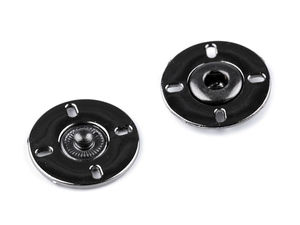 Premium Metal Snap Fasteners – Large 21mm Sew-On Press Studs, Black Nickel