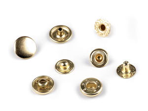 Premium Metal Press Studs and Snap Fasteners, 12mm - Professional Heavy-Duty 4-Piece Set for Leather and Medium-Thick Fabrics