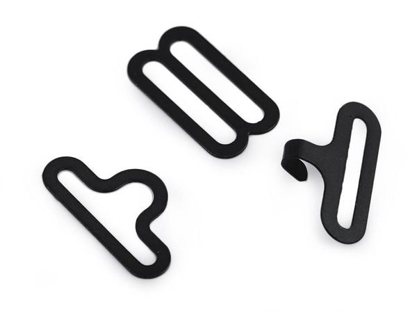 Adjustable Bow Tie Hardware Set - Premium 3-Piece Metal Hook, Eye, and Slider Clip Set