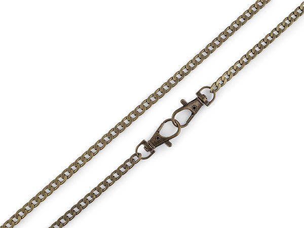 Flat Handbag and Purse Chain Strap with Lobster Clasps, 120cm Replacement Metal Chain for Clutches, Handbags, and Mobile Phones