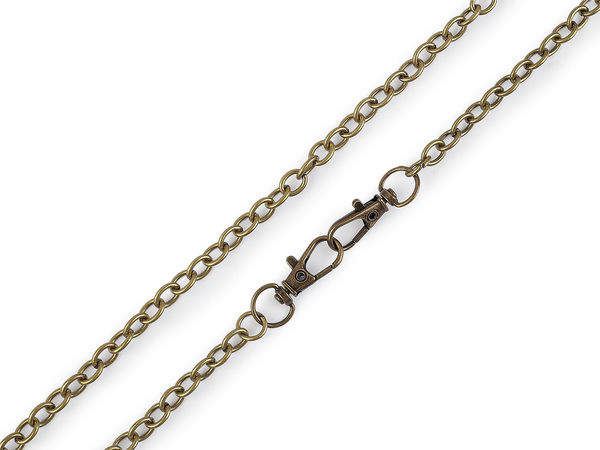 Premium Metal Purse Chain Strap with Dual Lobster Clasps, 120cm - Elegant Replacement Strap for Handbags, Clutches, and Crossbody Bags