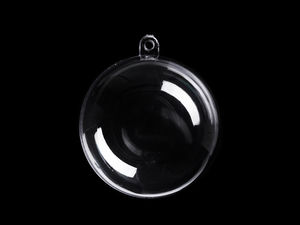 Premium Fillable Clear Acrylic Ornament Ball (7cm) - 2-Piece Snap-Together Hanging Bauble for DIY Holiday Crafts & Event Decor