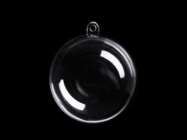 Premium Fillable Clear Acrylic Ornament Ball (7cm) - 2-Piece Snap-Together Hanging Bauble for DIY Holiday Crafts & Event Decor