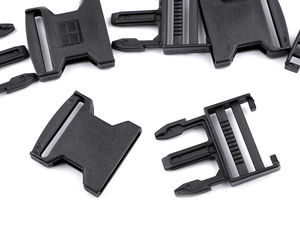 Heavy-Duty 40mm Plastic Side Release Buckle with Integrated Strap Adjuster