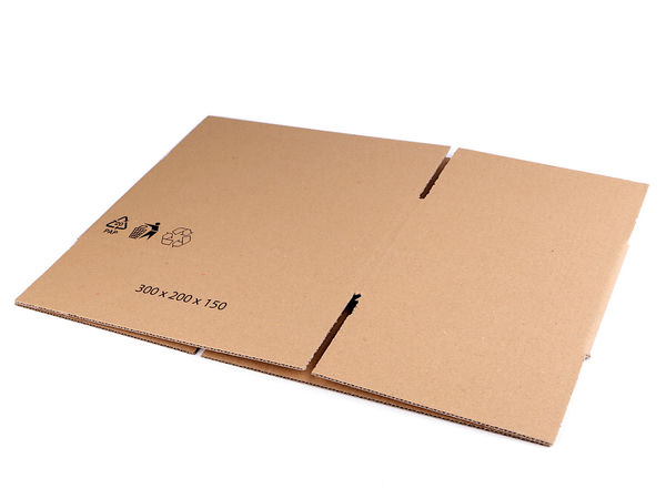 Premium Natural Brown Cardboard Shipping Box (30 x 20 x 15 cm) - Eco-Friendly Packaging & Storage Carton