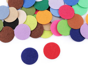 Assorted Multicolor Felt Circles (4 cm) – Premium Synthetic Felt Wheels for Crafting, Stitching, and Didactic Activities