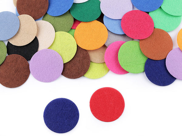 Assorted Multicolor Felt Circles (4 cm) – Premium Synthetic Felt Wheels for Crafting, Stitching, and Didactic Activities