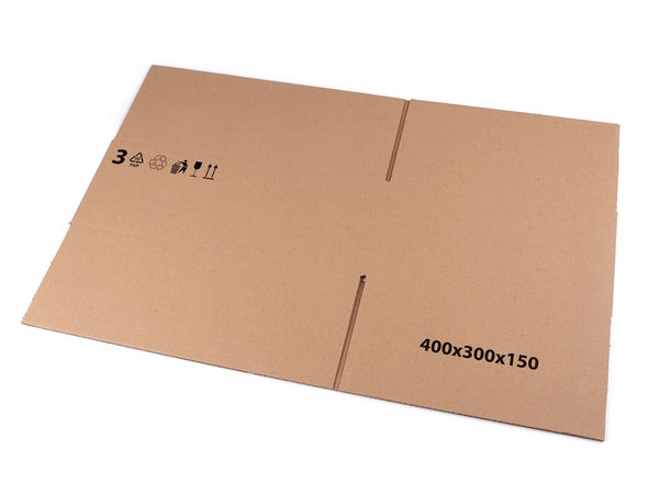 Premium Cardboard Shipping and Storage Box (Natural Brown) - 40x30x15 cm