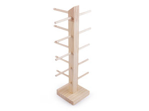 Premium Wooden Bracelet & Eyewear Display Stand - T-Bar Organizer for Jewelry & Glasses