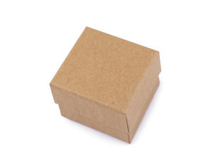 Natural Kraft Paper Jewelry Gift Box (5x5 cm) with Removable Foam Padding