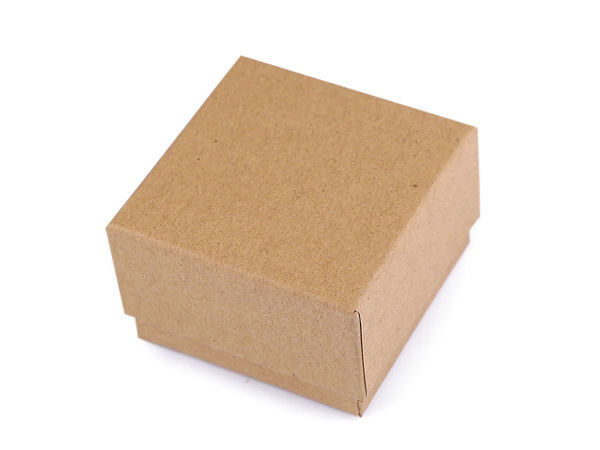 Natural Kraft Paper Jewelry Gift Box with Removable Foam Insert (7x7 cm) - Premium Ring & Accessory Packaging