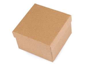 Natural Kraft Brown Paper Gift Box (9x9 cm) with Removable Foam Insert for Watches and Jewelry