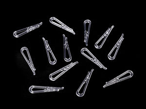 Premium Transparent Plastic Garment & Shirt Clips (10x45 mm) - Professional Closet & Retail Packing Pegs