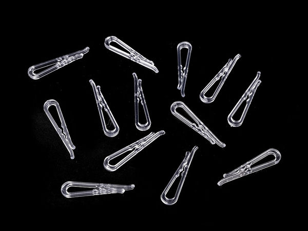Premium Transparent Plastic Garment & Shirt Clips (10x45 mm) - Professional Closet & Retail Packing Pegs