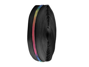 Premium #5 Continuous Nylon Coil Zipper with Rainbow Teeth - Iridescent Zipper Chain for Sewing, Bags, Hoodies, and Crafts